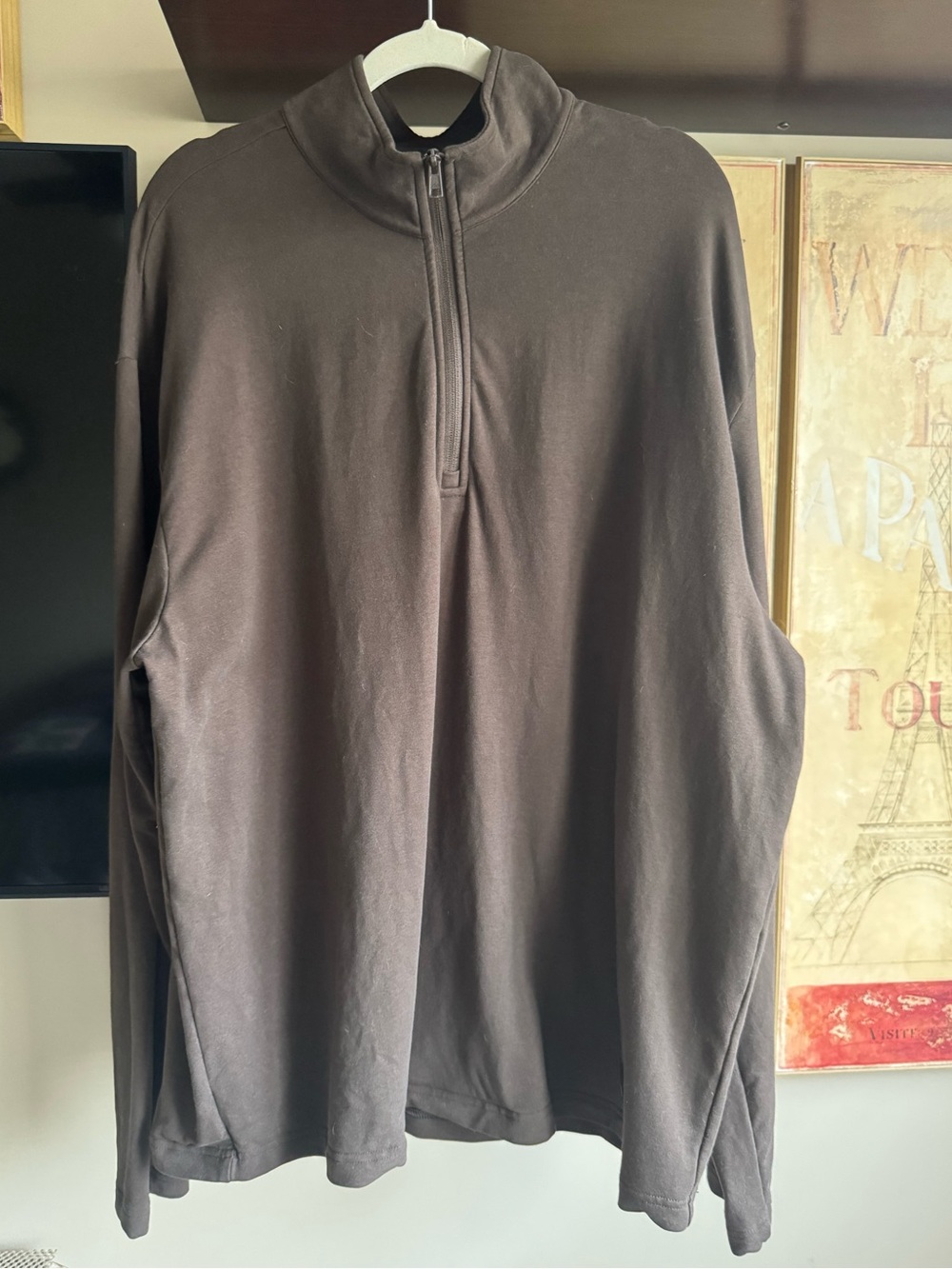 Alo Men's Half-Zip Pullover Sweater - Brown